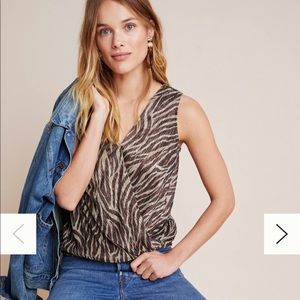 NWT Anthropologie Kasi Shimmer Top